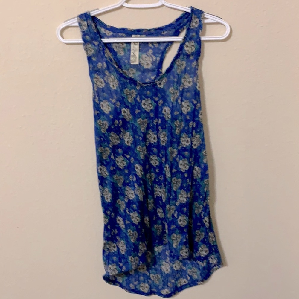 Free People Floral long tank One Size
